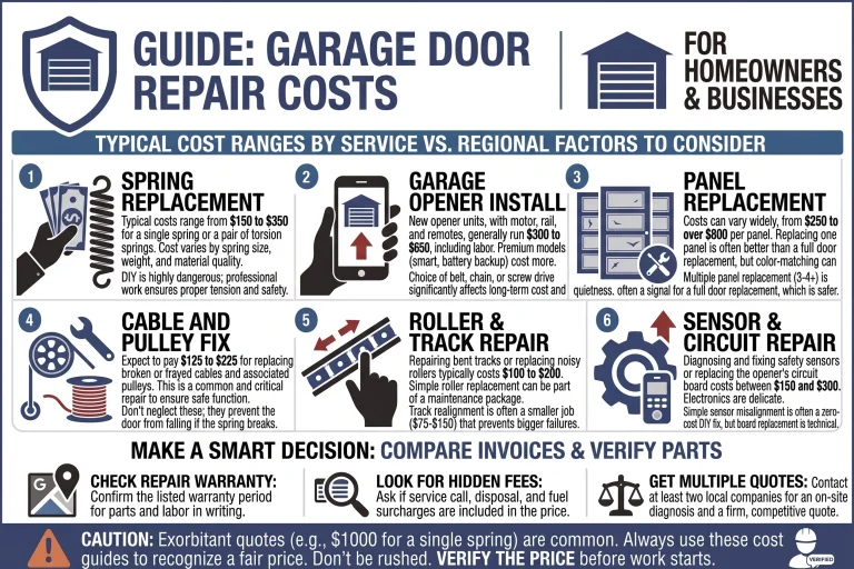How Much Should a Garage Door Repair Cost?